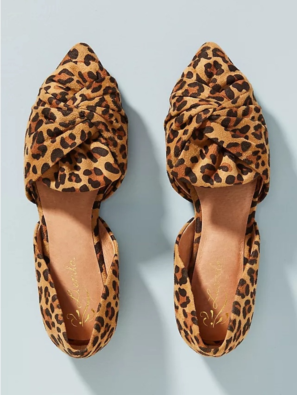 NWOB Anthropologie Liendo by Seychelles Olympia D'Orsay Flats size 6.5 Leopard